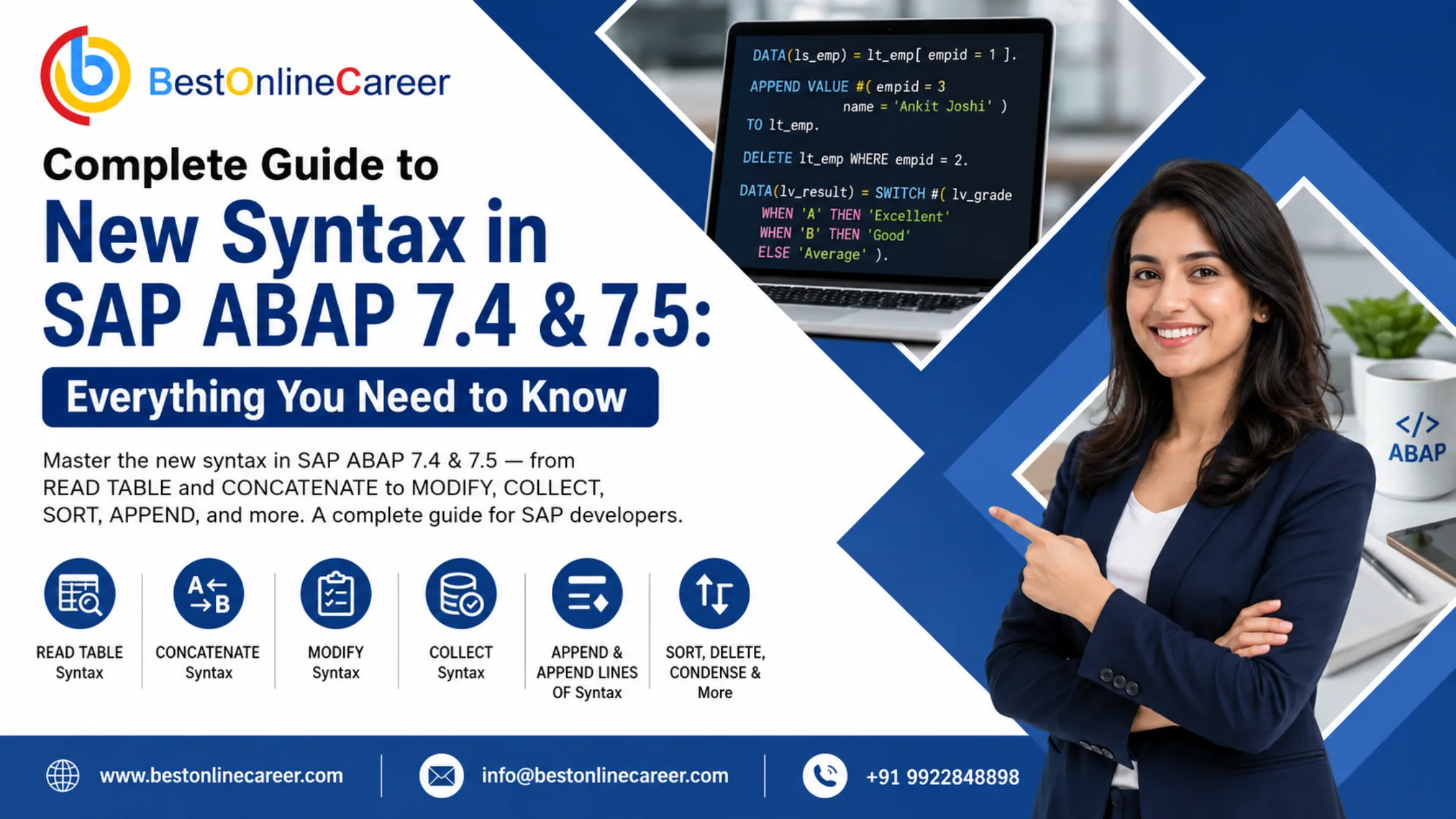 New Syntax in SAP ABAP 7.4 & 7.5: READ, APPEND & MODIFY