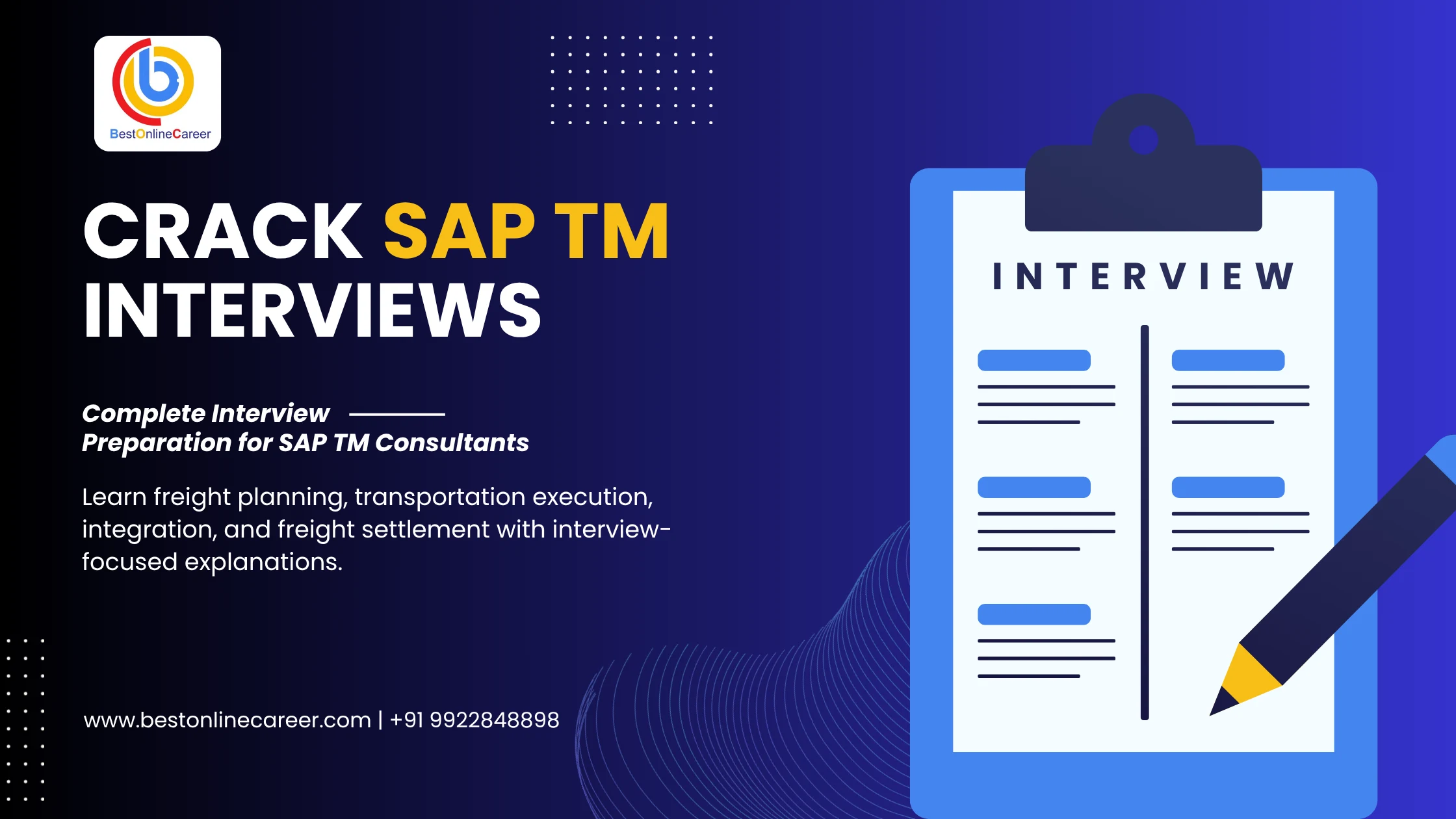 SAP TM Interview Questions: Technical & Charge Management